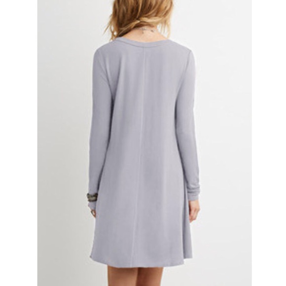 Gray Boyfriend Loose Tunic T-Shirt - Picture 2 of 4